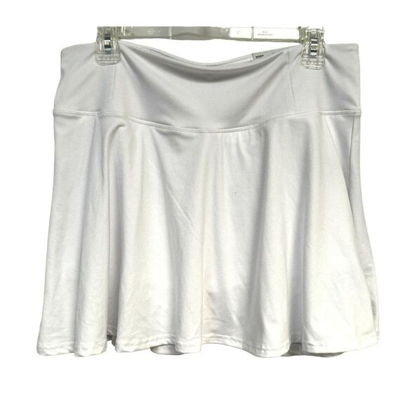 Kohls Pants - Modern White Jersey So Sporty Tennis Skort Sz XL Pull On Wide Waistband NEW